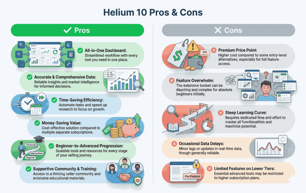 Pros and Cons of Helium 10 (Honest)
