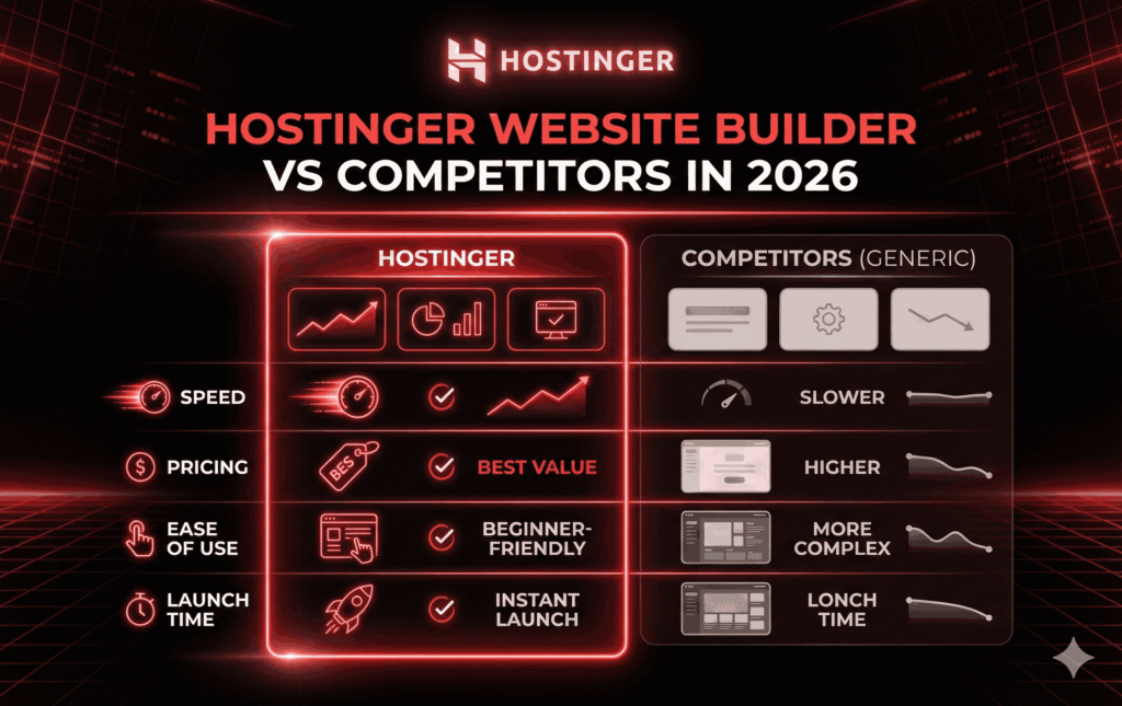 Hostinger Website Builder vs Competitors in 2026