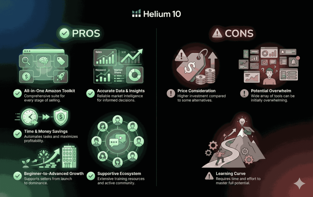 Pros and Cons of Helium 10 (Honest)
